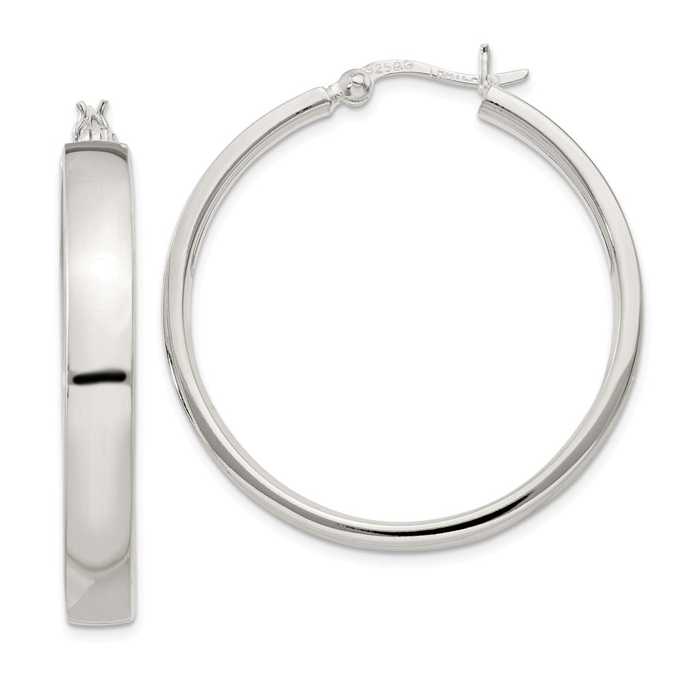 Stella Silver 925 Sterling Silver Hoop Earrings, 32mm x 31mm