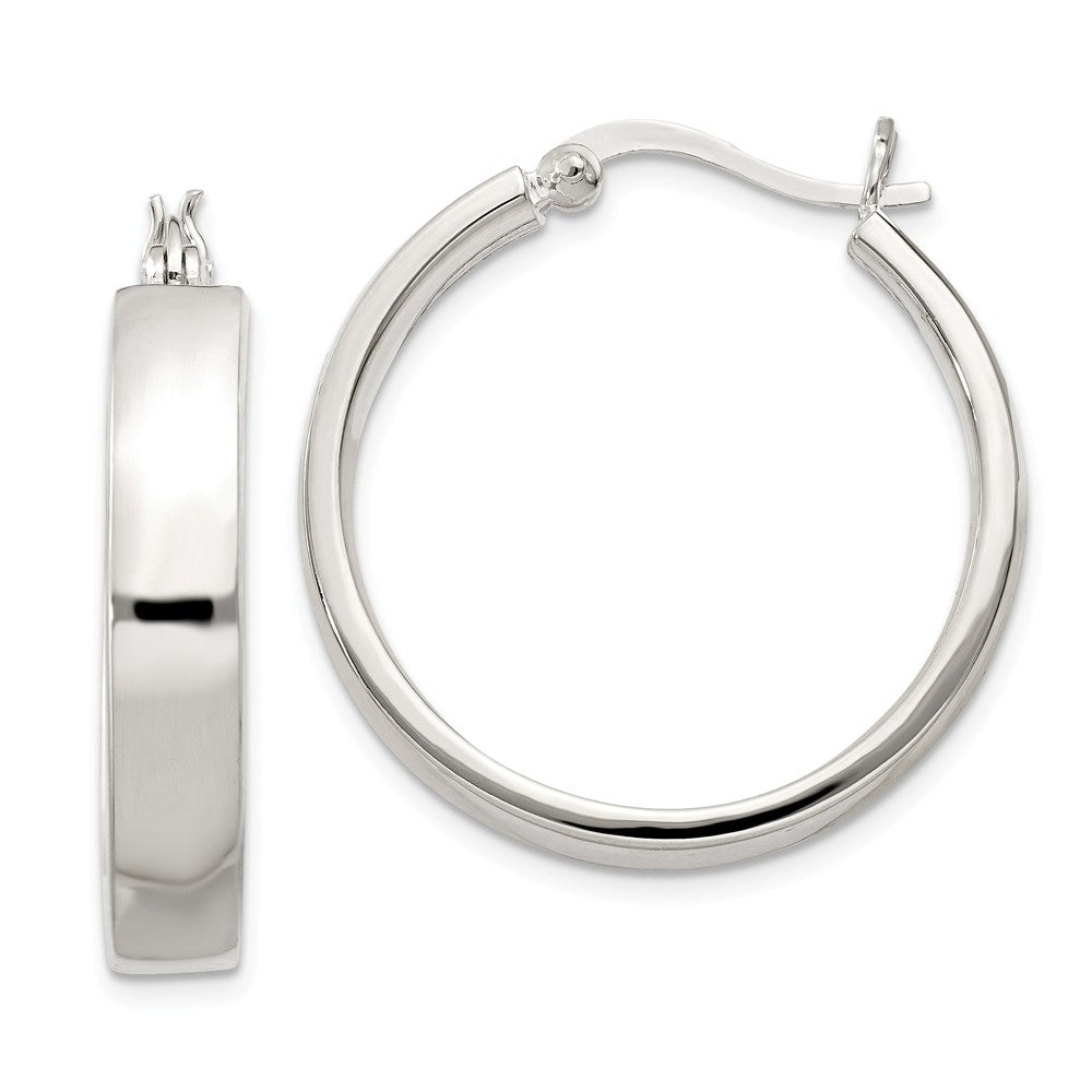 Stella Silver 925 Sterling Silver Hoop Earrings, 28mm x 28mm
