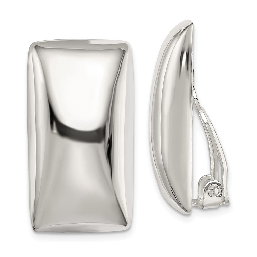 Stella Silver 925 Sterling Silver Non-Pierced Earrings, 29mm x 17mm