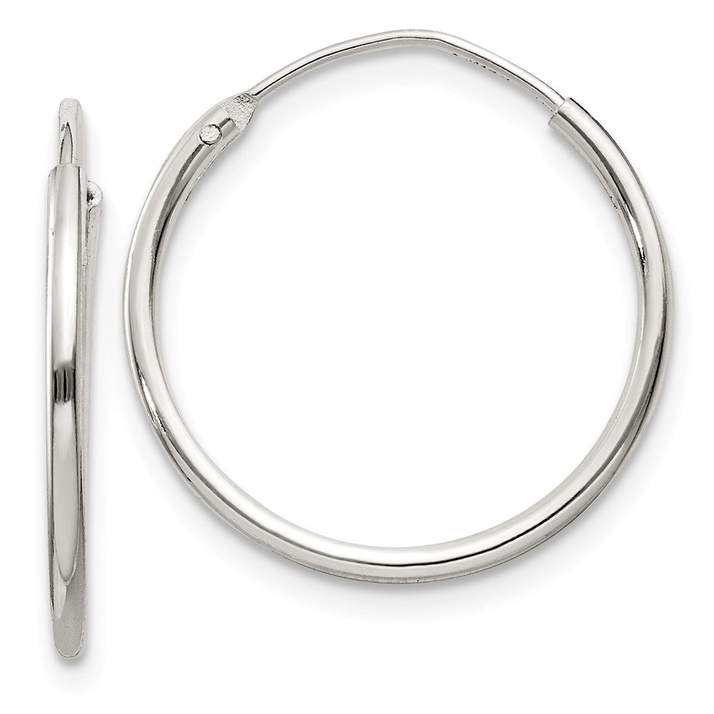 Stella Silver 925 Sterling Silver 1.3mm Hoop Earrings, 19mm x 19mm