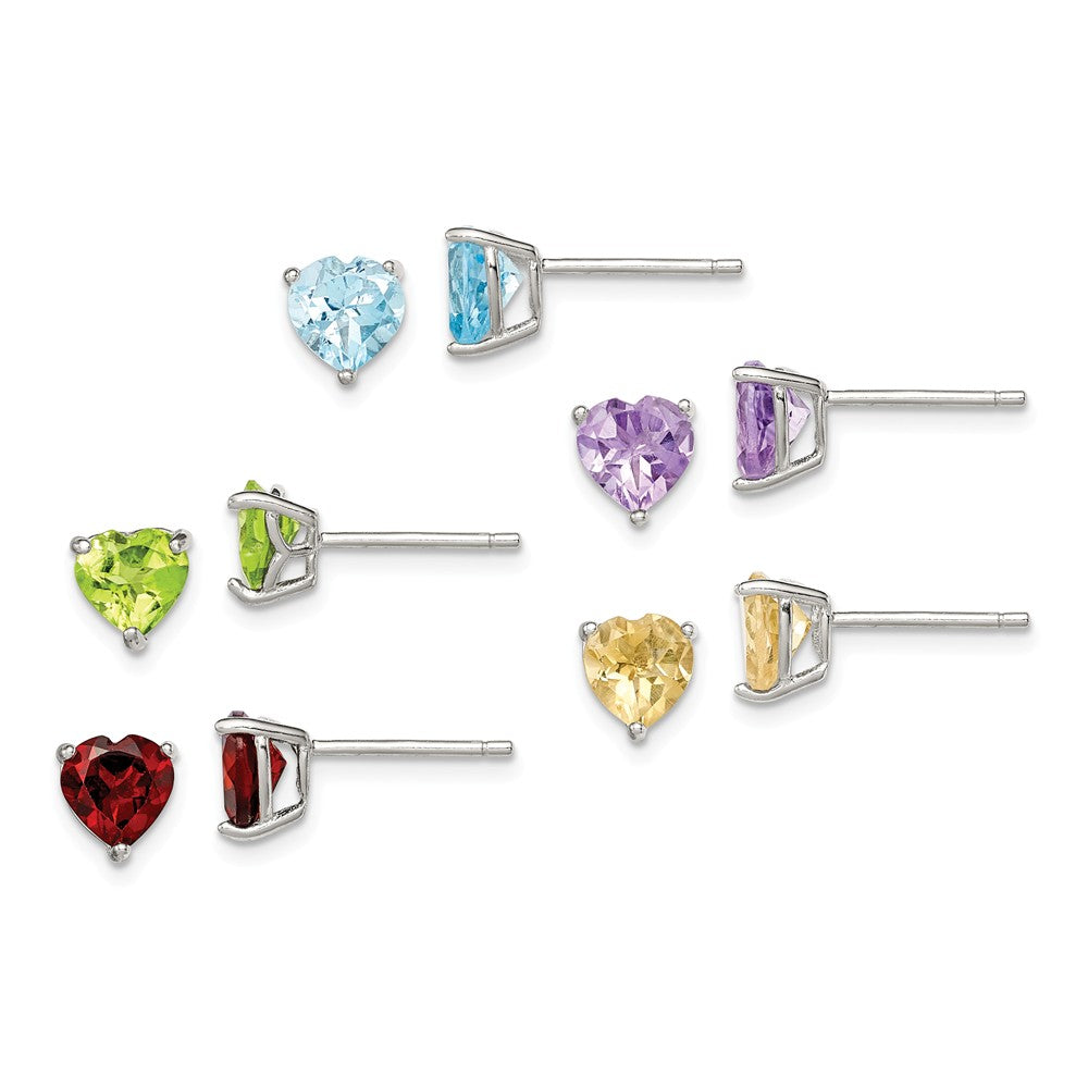 Stella Silver Jewelry Set - 925 Sterling Silver Gemstone Post Earring Set