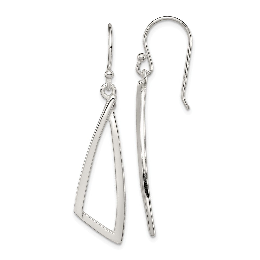 Stella Silver 925 Sterling Silver Polished Dangle Earrings, 47mm x 10mm