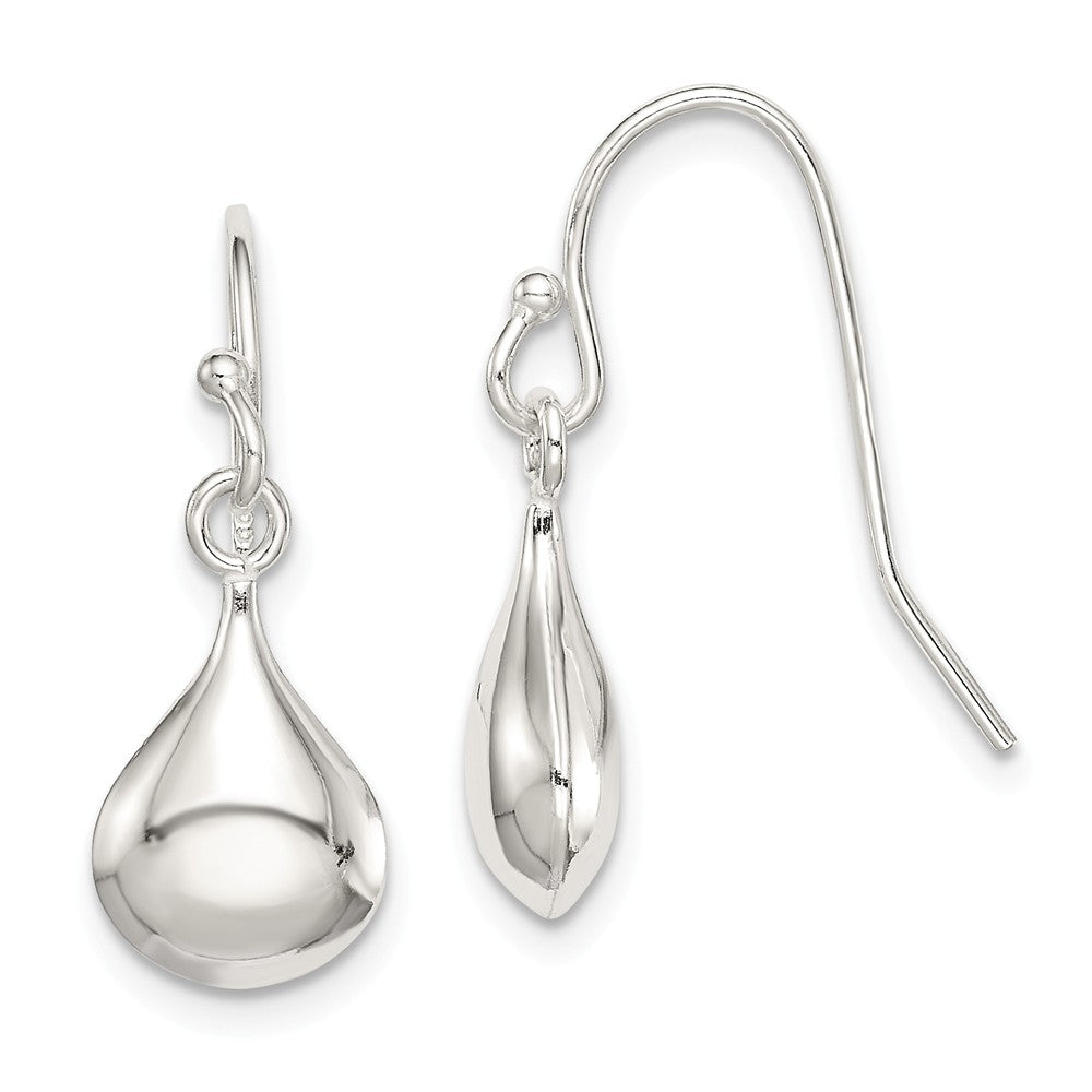 Stella Silver 925 Sterling Silver Shepherd Hook Earrings, 26mm x 8mm