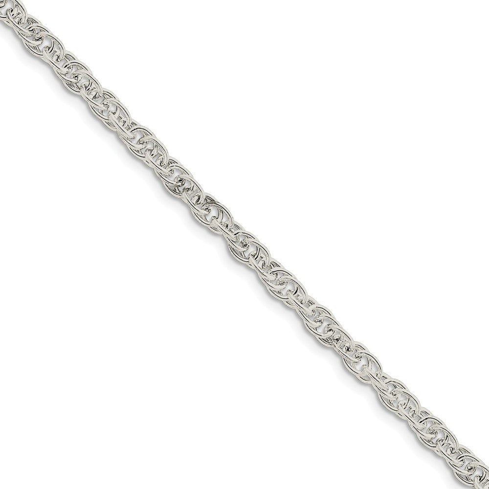Million Charms 925 Sterling Silver 5mm Hollow Loose Rope Chain, Chain Length: 8 inches