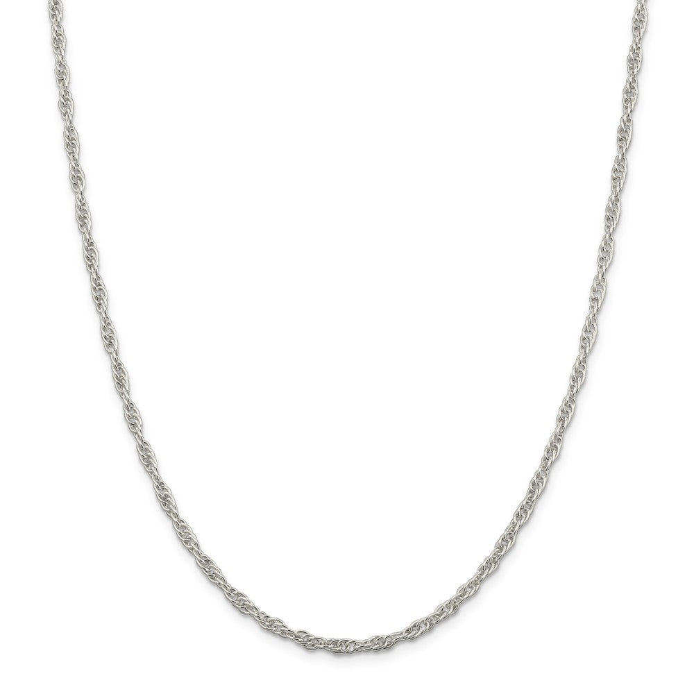 Million Charms 925 Sterling Silver 2.75mm Loose Rope Chain, Chain Length: 30 inches
