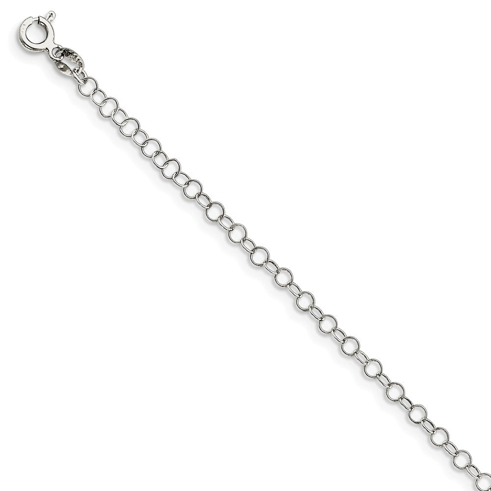 Million Charms 925 Sterling Silver 3.5mm Fancy Chain, Chain Length: 7 inches