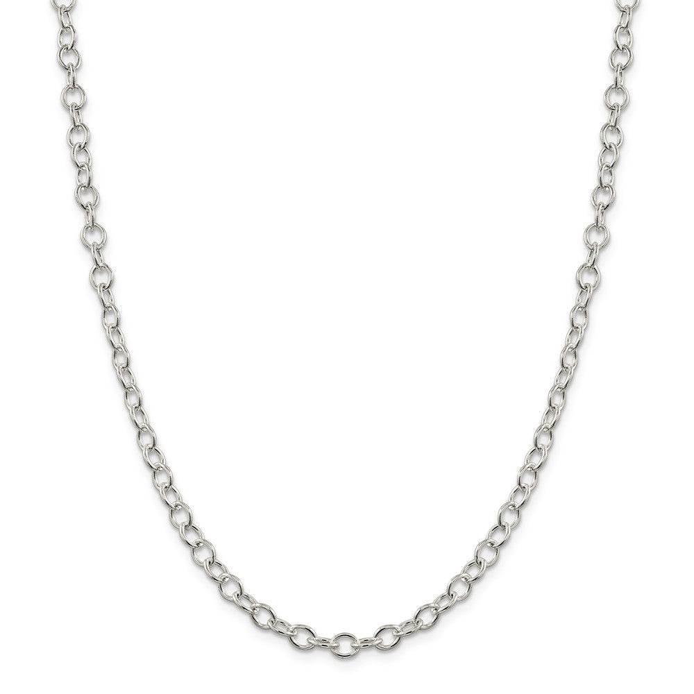 Million Charms 925 Sterling Silver 5.3mm Oval Cable Chain, Chain Length: 16 inches