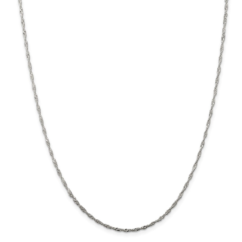 Million Charms 925 Sterling Silver 1.75mm Singapore Chain, Chain Length: 16 inches