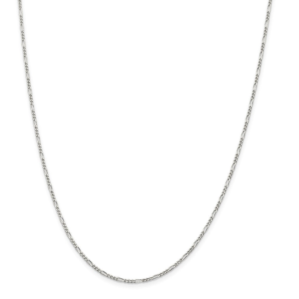 Million Charms 925 Sterling Silver 1.75mm Figaro Chain, Chain Length: 10 inches