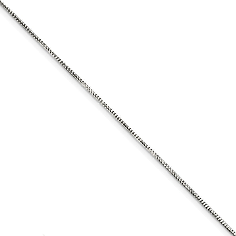 Million Charms 925 Sterling Silver 1.25mm Diamond-cut Round Franco Chain, Chain Length: 7 inches