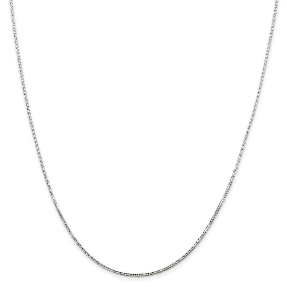 Million Charms 925 Sterling Silver 1.45mm Diamond-cut Round Franco Chain, Chain Length: 18 inches