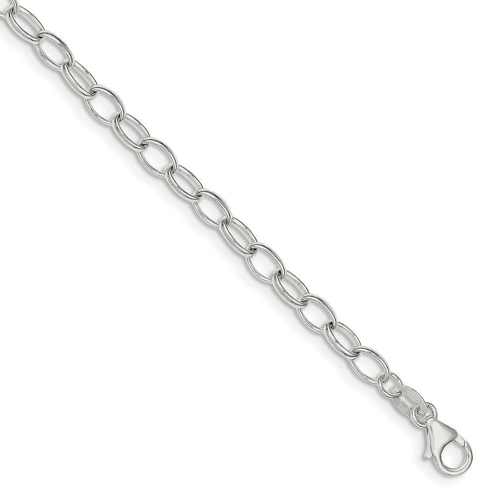 Million Charms 925 Sterling Silver Polished Fancy Link Bracelet, Chain Length: 7.5 inches