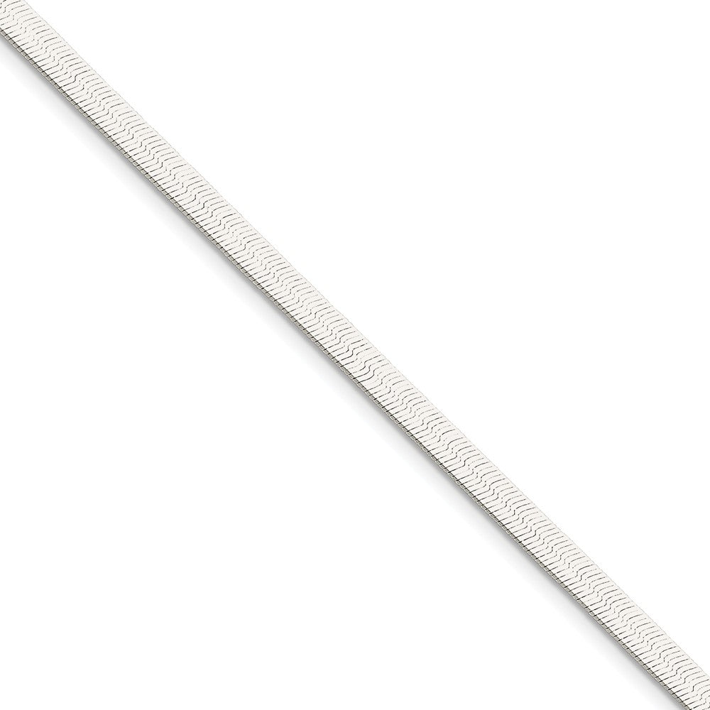 Million Charms 925 Sterling Silver 4.5mm Magic Herringbone Chain, Chain Length: 7 inches