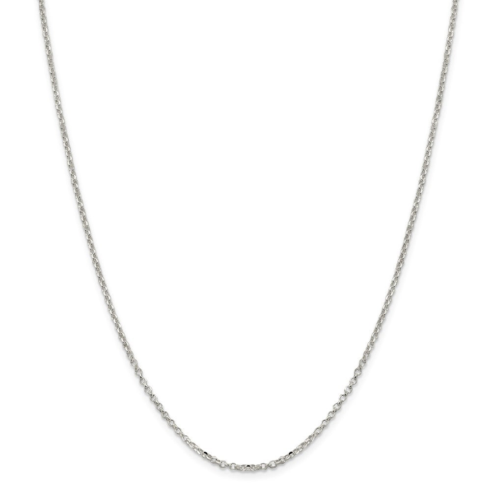 Million Charms 925 Sterling Silver 2mm 8 Side Diamond Cut Cable Chain, Chain Length: 24 inches