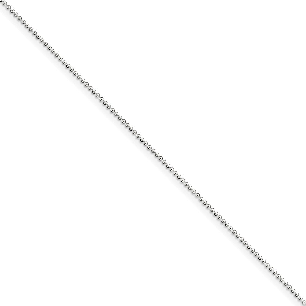 Million Charms 925 Sterling Silver 1mm Beaded Necklace, Chain Length: 9 inches