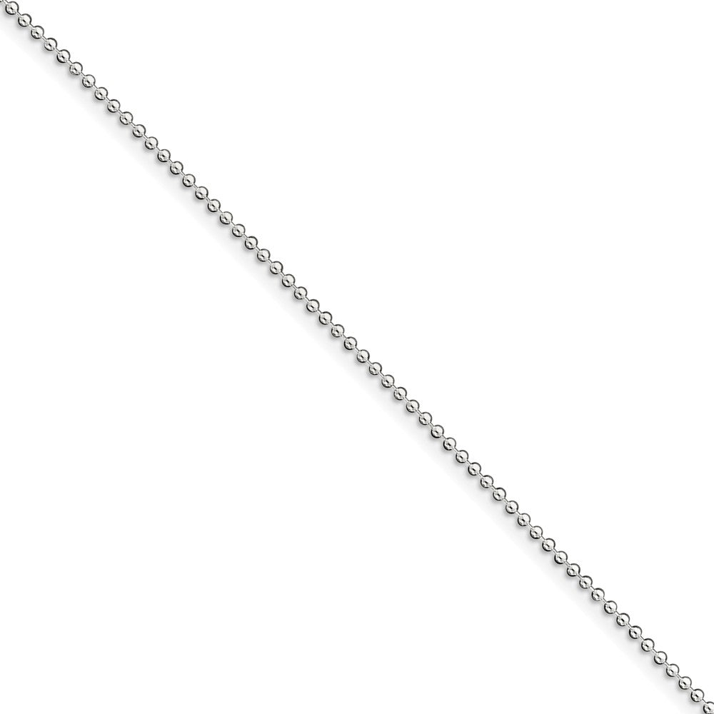 Million Charms 925 Sterling Silver 1.5mm Beaded Chain, Chain Length: 9 inches