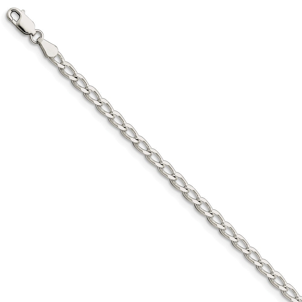 Million Charms 925 Sterling Silver 3.2mm Open Link Chain, Chain Length: 7 inches