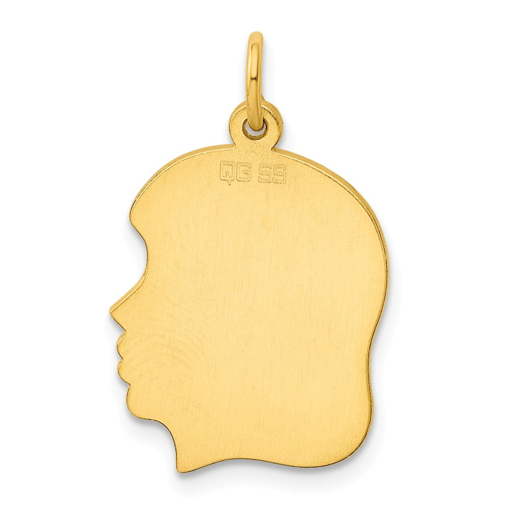 Million Charms Sterling Silver Gp Engraveable Girl Polished Disc Charm