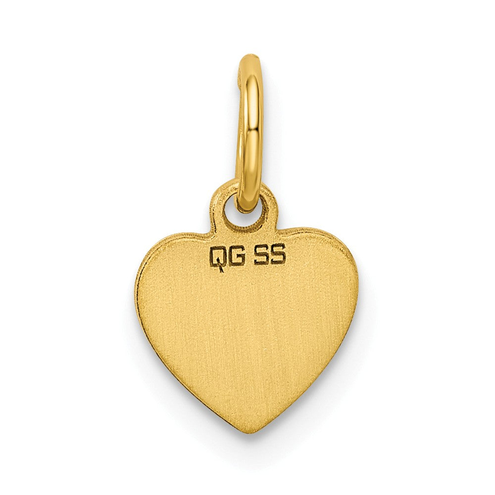 Million Charms Sterling Silver Gp Engraveable Heart Polished Disc Charm