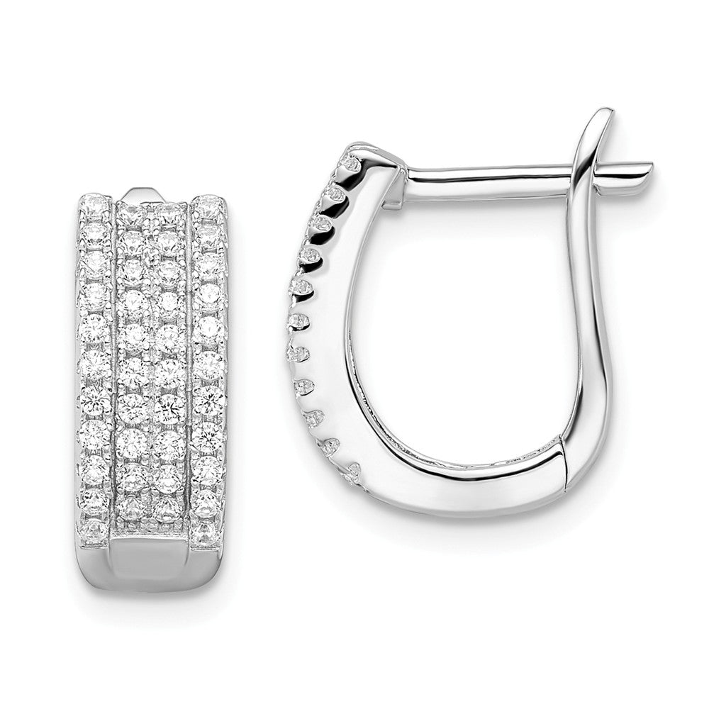 Stella Silver 925 Sterling Silver & Cubic Zirconia ( CZ ) Brilliant Embers Earrings,