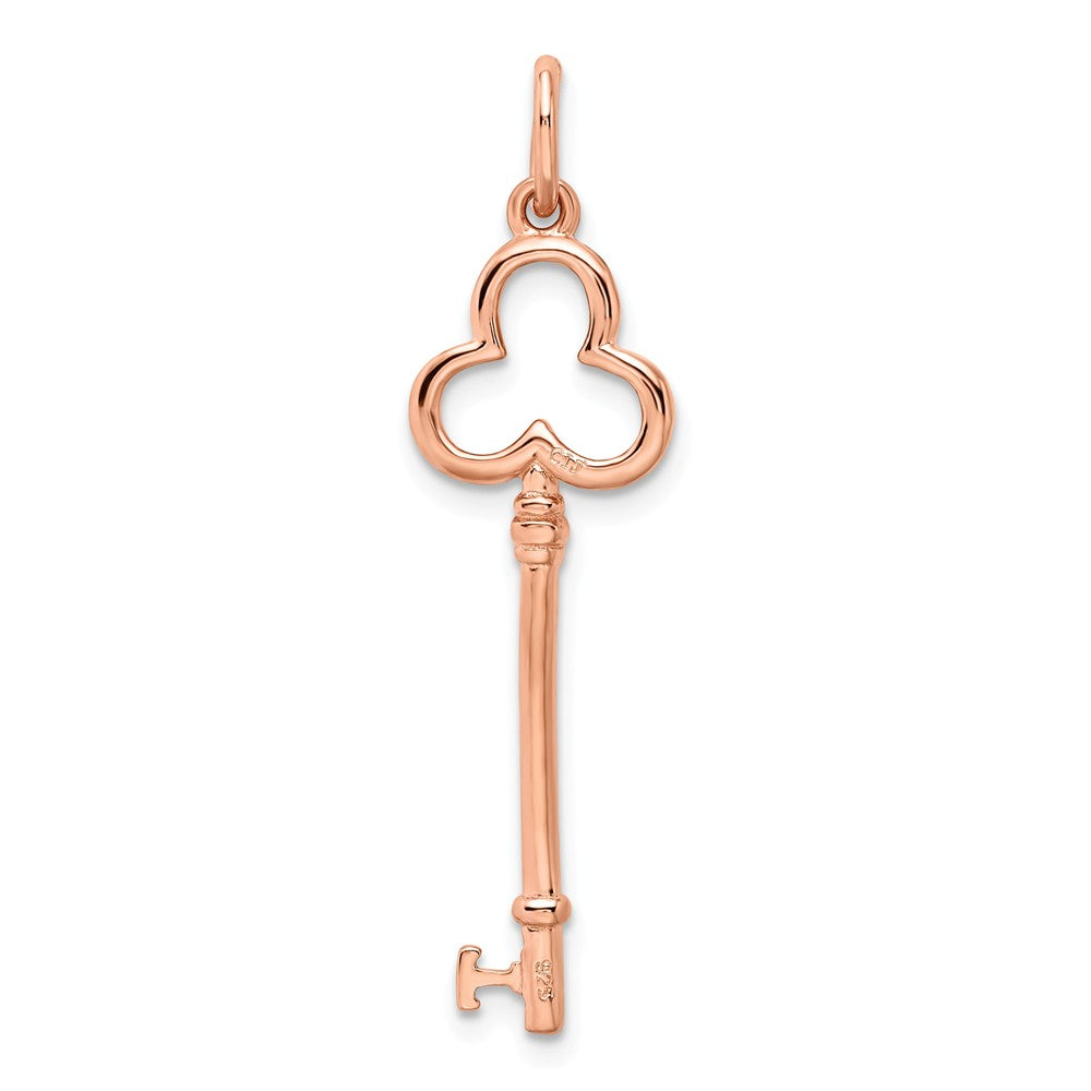 Million Charms 925 Sterling Silver, Rose Vermeil Key Pendant