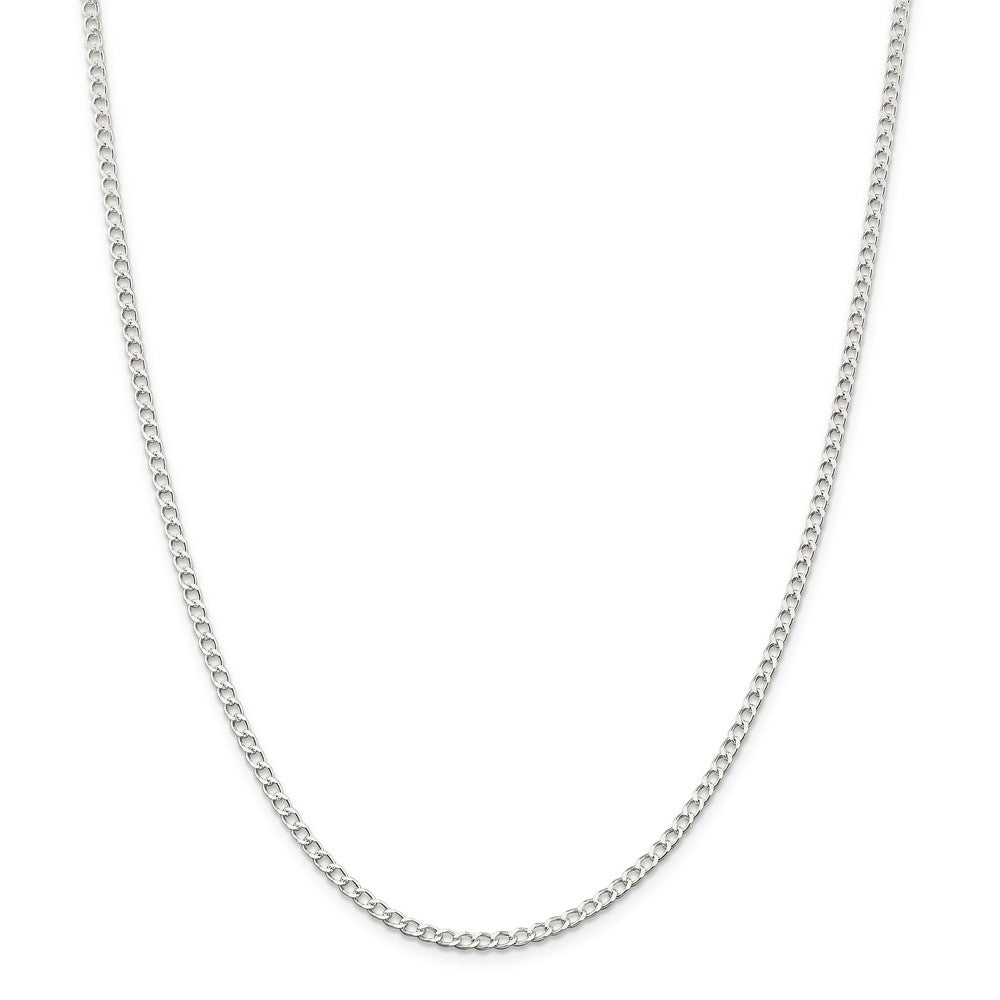 Million Charms 925 Sterling Silver 2.80mm Wide Curb Chain, Chain Length: 10 inches