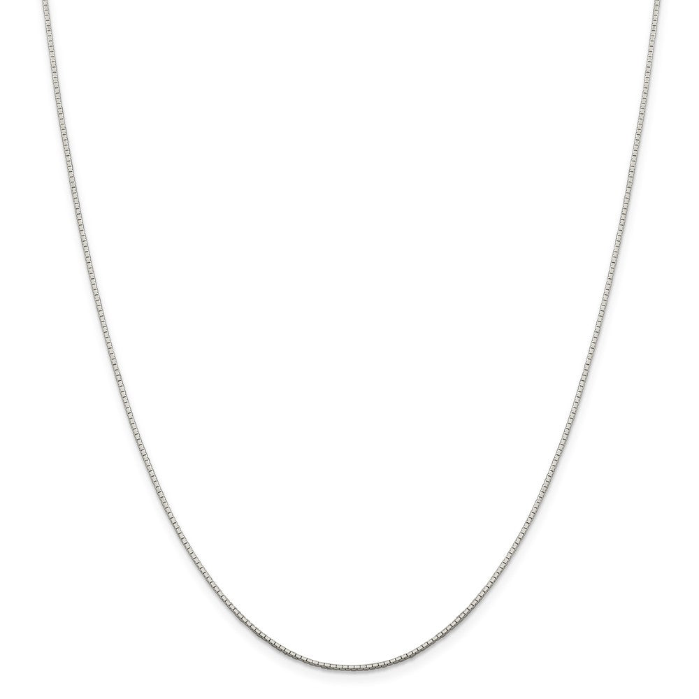 Million Charms 925 Sterling Silver .9mm 8 Sided Diamond-cut Mirror Box Chain, Chain Length: 16 inches
