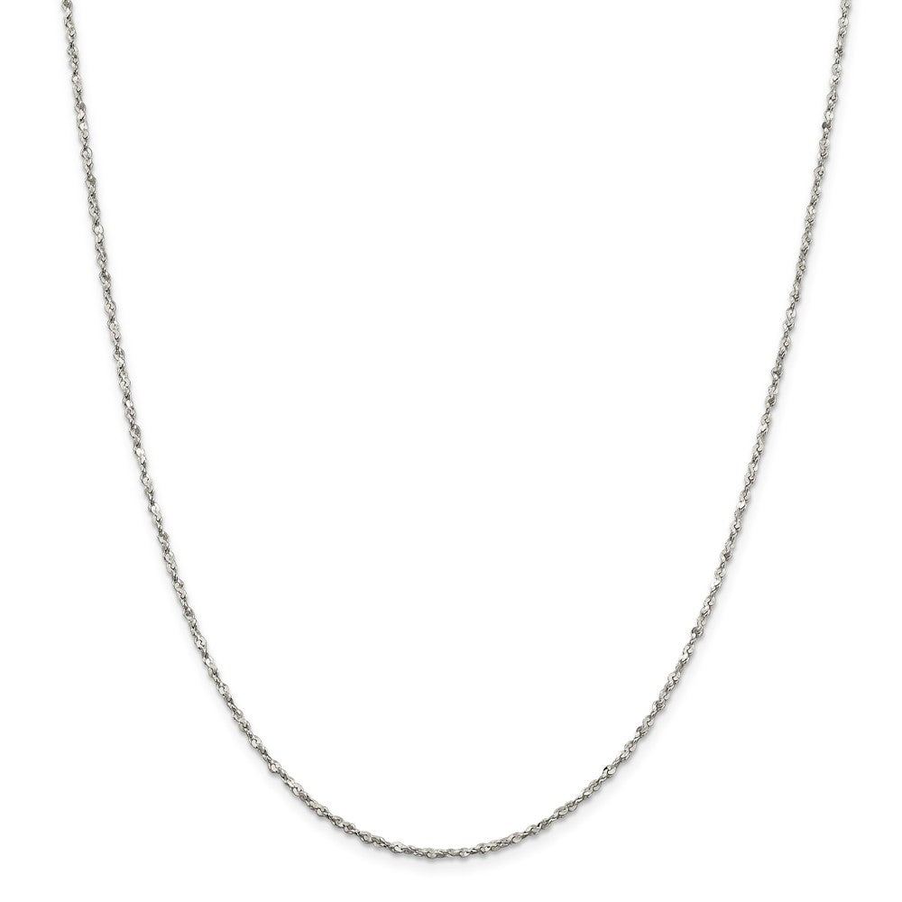 Million Charms 925 Sterling Silver 1.8mm Twisted Serpentine Chain, Chain Length: 16 inches