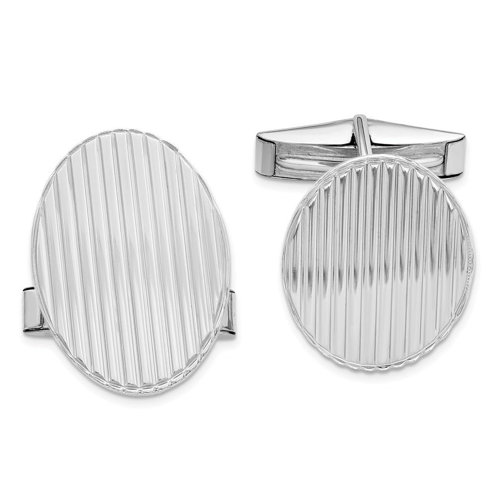 Occasion Gallery, Men's Accessories, 925 Sterling Silver Rhodium-plated Cuff Links