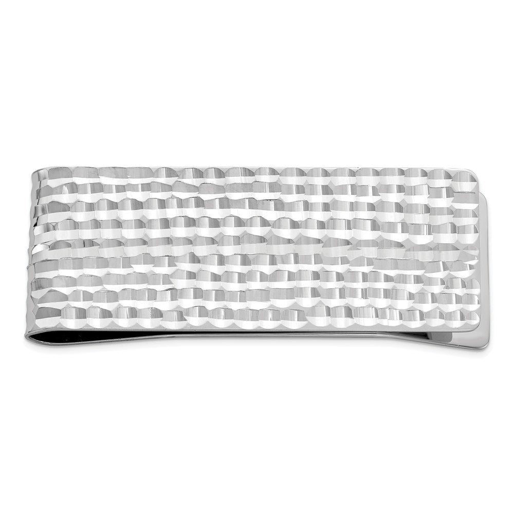 Occasion Gallery, Men's Accessories, 925 Sterling Silver Rhodium-plated Diamond-cut Money Clip