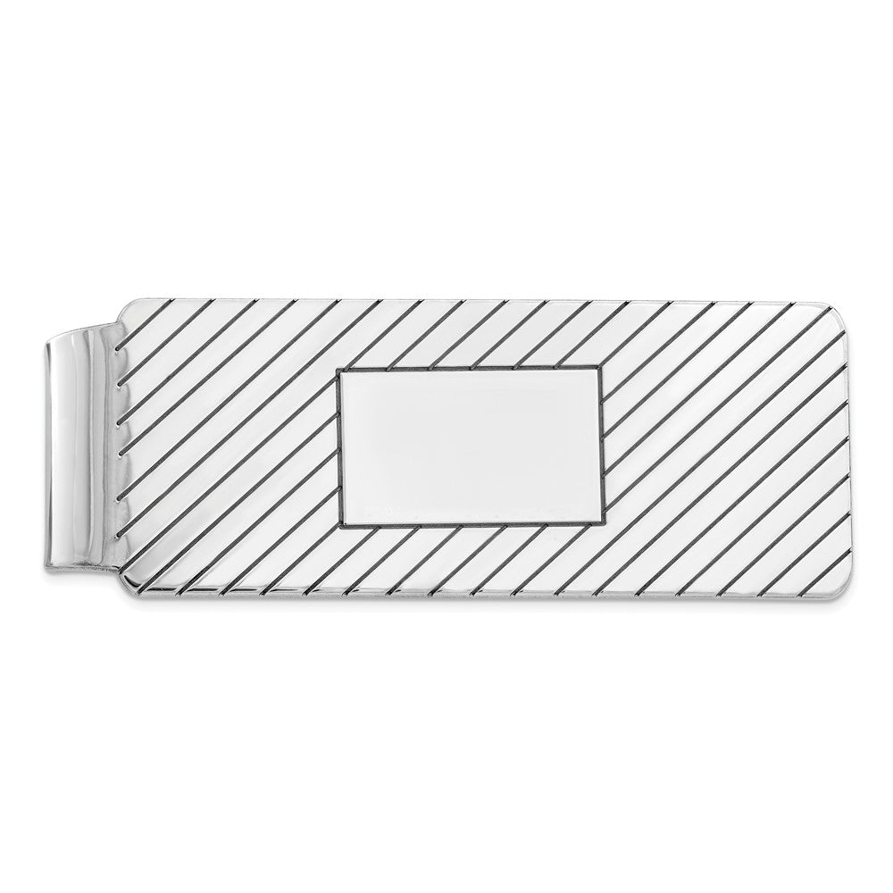 Occasion Gallery, Men's Accessories, 925 Sterling Silver Rhodium-plated Money Clip