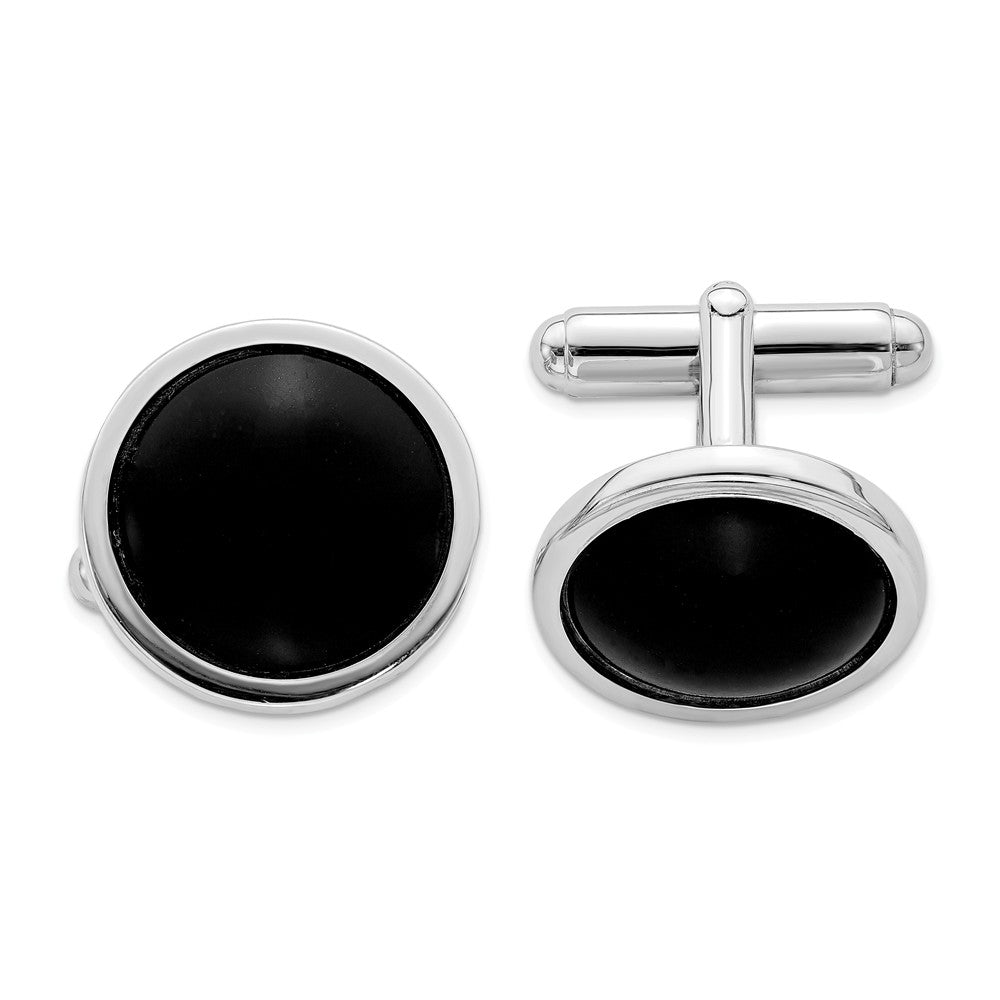 Occasion Gallery, Men's Accessories, 925 Sterling Silver Rhodium Plated Cuff Links