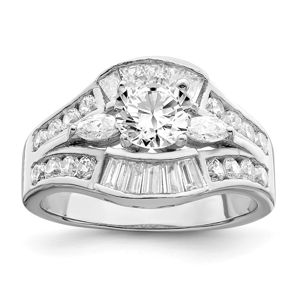 Stella Silver Jewelry Set - 925 Sterling Silver Rhodium-plated Cubic Zirconia ( CZ ) Ring