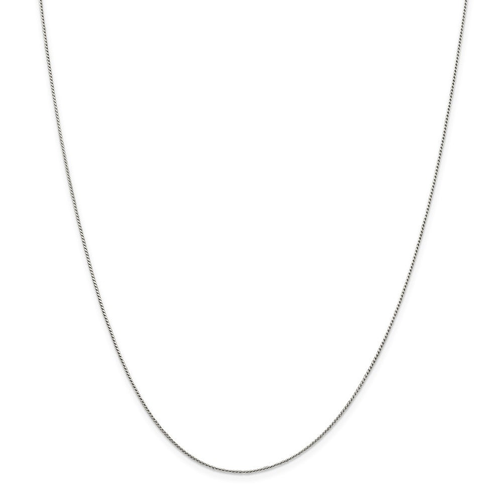 Million Charms 925 Sterling Silver 0.95mm Round Franco Chain, Chain Length: 16 inches