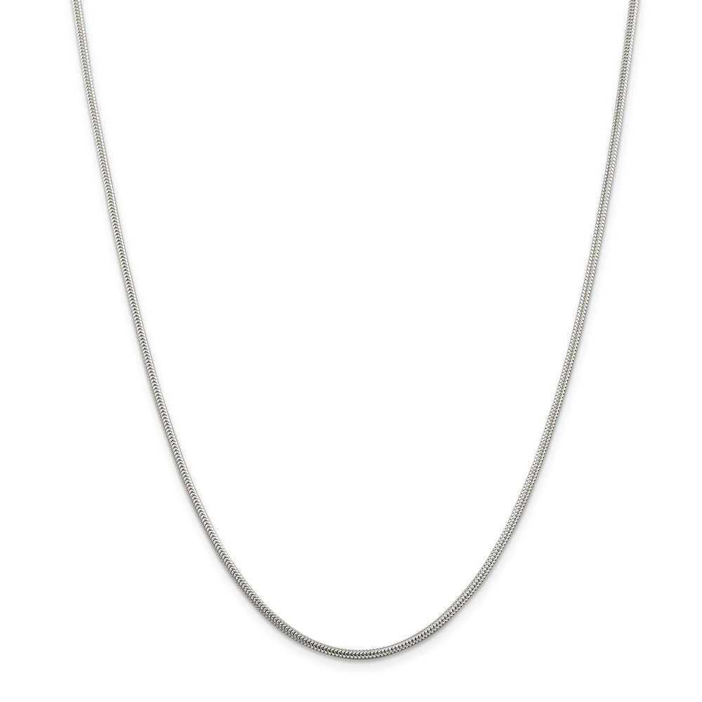 Million Charms 925 Sterling Silver 1.6mm Round Snake Chain, Chain Length: 16 inches