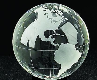 Occasion Gallery Clear Color 4" Acetate Etched Glass Globe. 4 L x 4 W x H in.