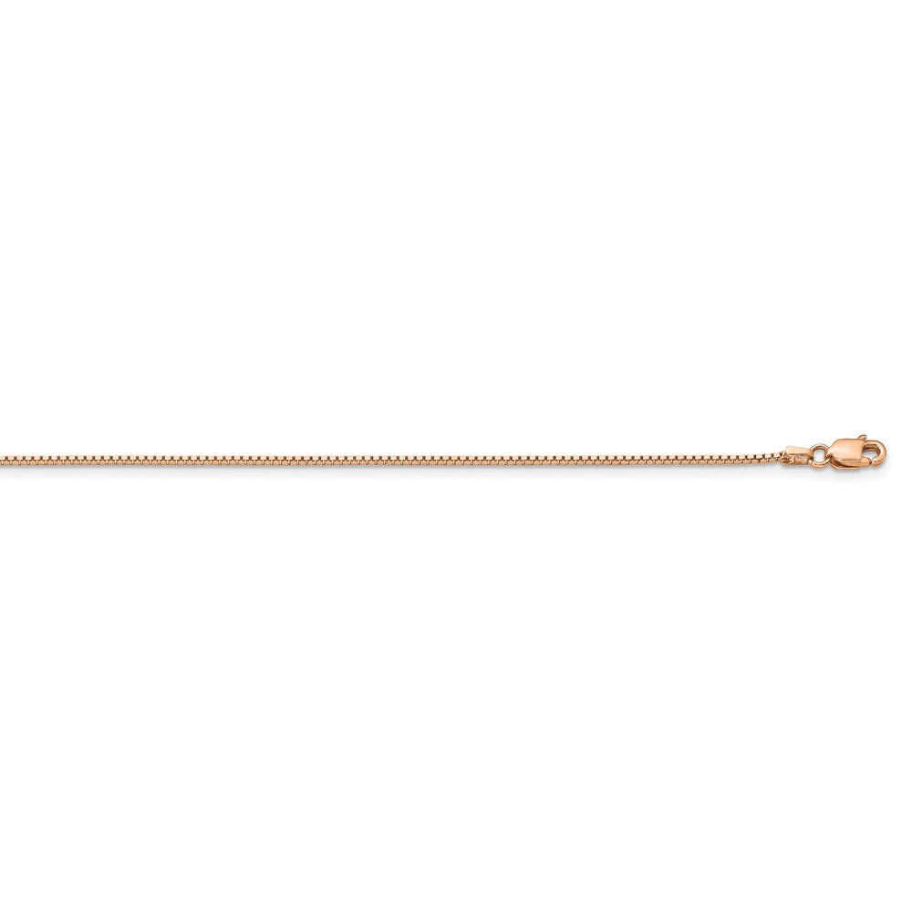 Million Charms 14k Rose Gold, Necklace Chain, .95mm Box Chain, Chain Length: 20 inches