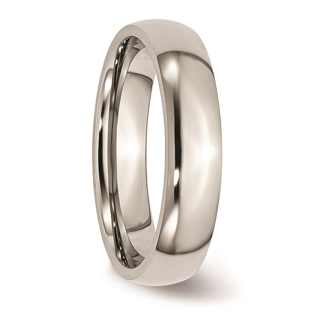Unisex Fashion Jewelry, Chisel Brand Stainless Steel 5mm Polished Ring Band