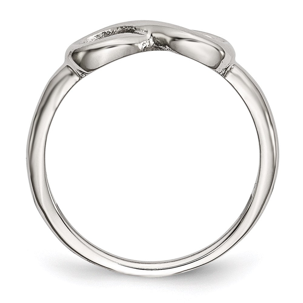 Bisutería para mujer, anillo de acero inoxidable pulido con símbolo de infinito de la marca Chisel