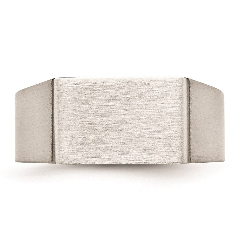 Men's Fashion Jewelry, Chisel Brand Stainless Steel Polished and Brushed Signet Ring