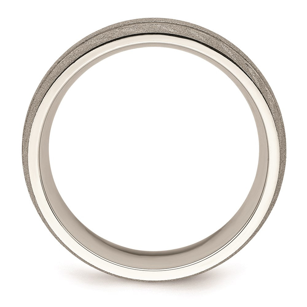 Joyería de moda para hombre, anillo de acero inoxidable de la marca Chisel, acabado pulido y satinado de 8 mm