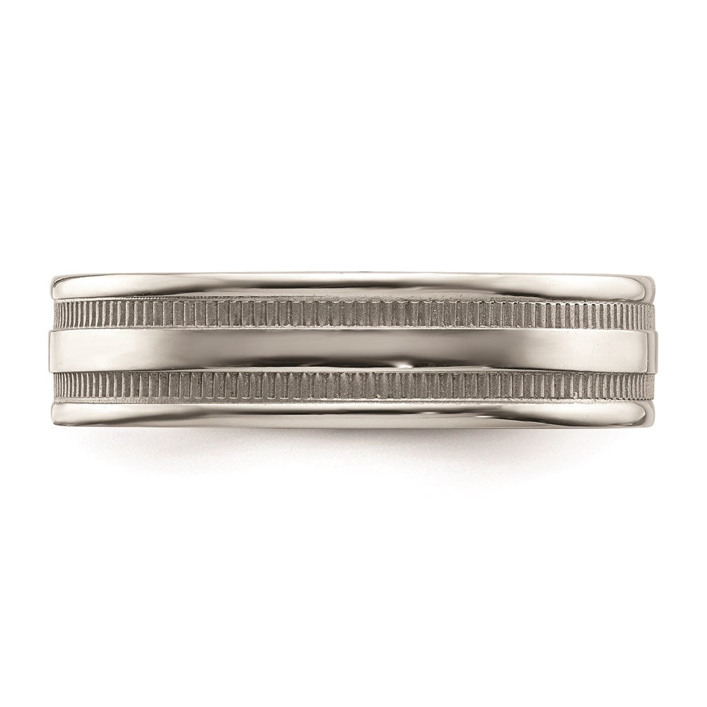 Men's Fashion Jewelry, Chisel Brand Stainless Steel Polished 6mm Ring Band
