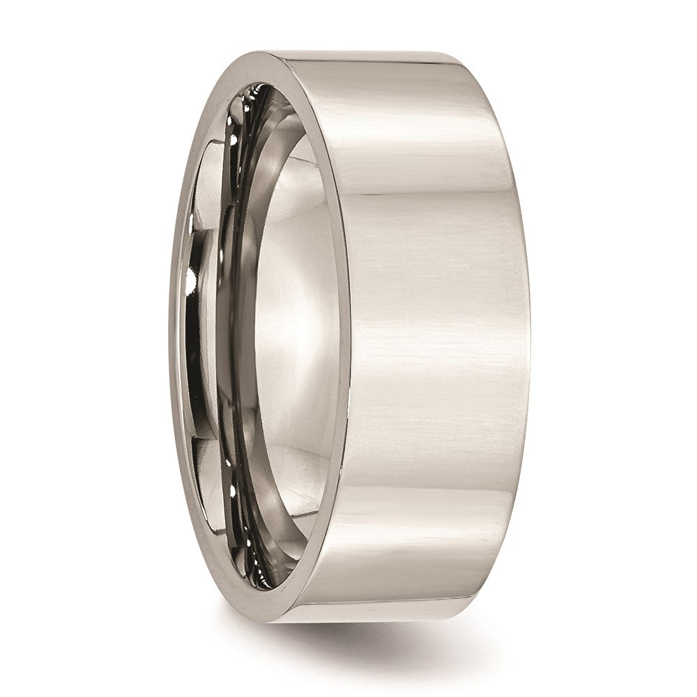 Unisex Fashion Jewelry, Chisel Brand Stainless Steel Flat 8mm Polished Ring Band