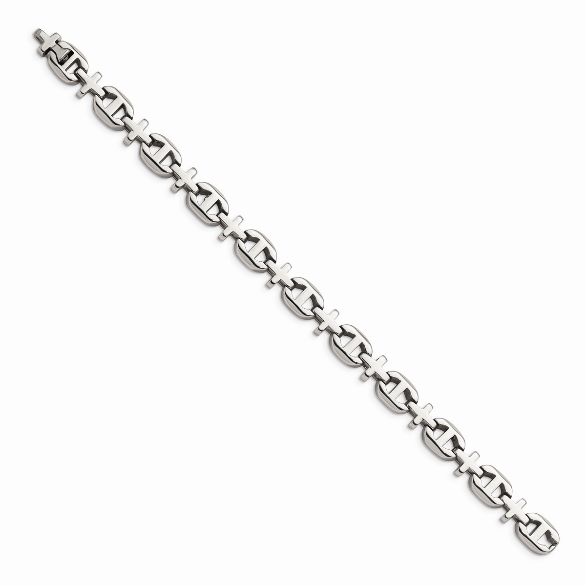 Pulsera de acero inoxidable pulido de 8.5 pulgadas, marca Chisel Jewelry