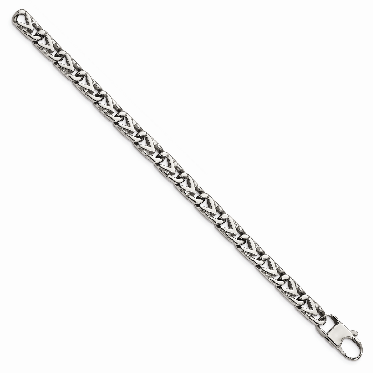 Chisel Brand Jewelry, Stainless Steel Polished 8mm Men's Bracelet
