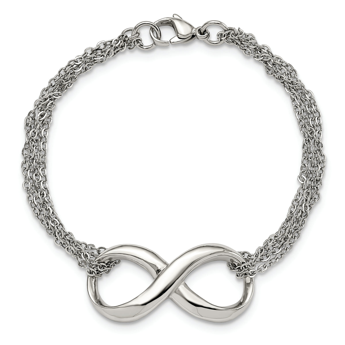 Chisel Brand Jewelry, Stainless Steel Polished Infinity Symbol Bracelet