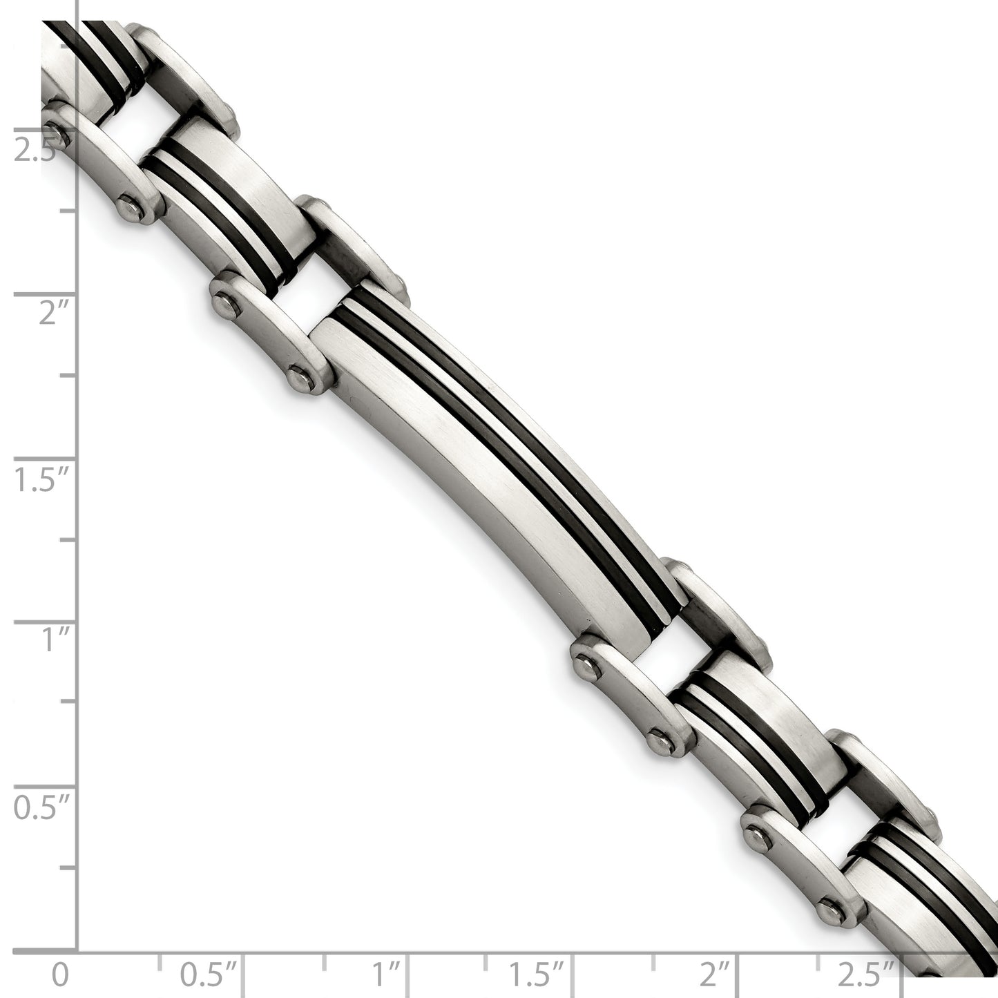 Chisel Brand Jewelry, Stainless Steel Brushed Black IP-plated Men's Bracelet
