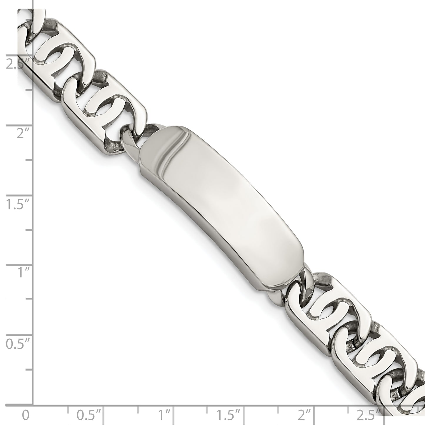 Chisel Brand Jewelry, Stainless Steel Polished ID 8.75in Men's Bracelet