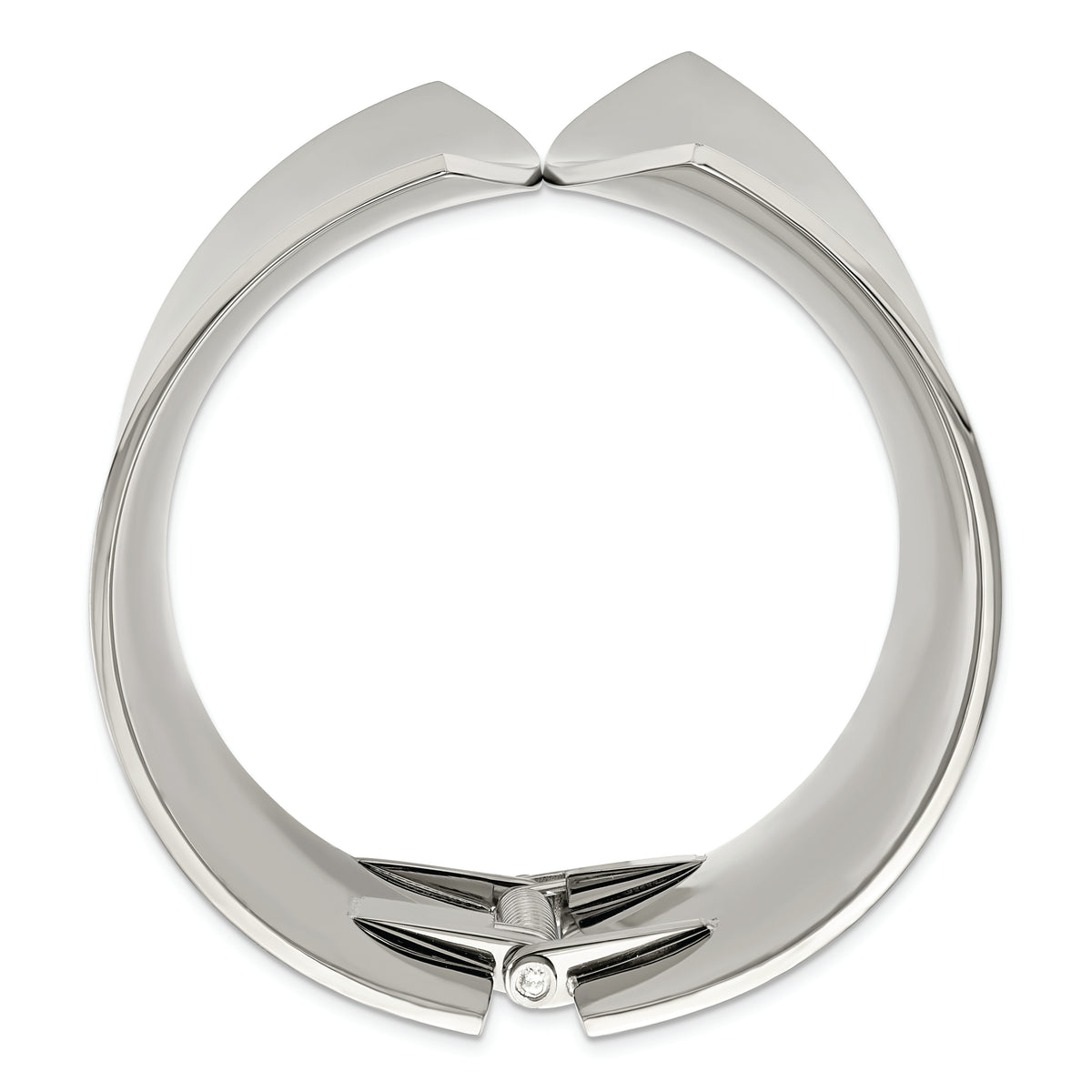 Chisel Brand Jewelry, Stainless Steel Polished Hinged Bangle