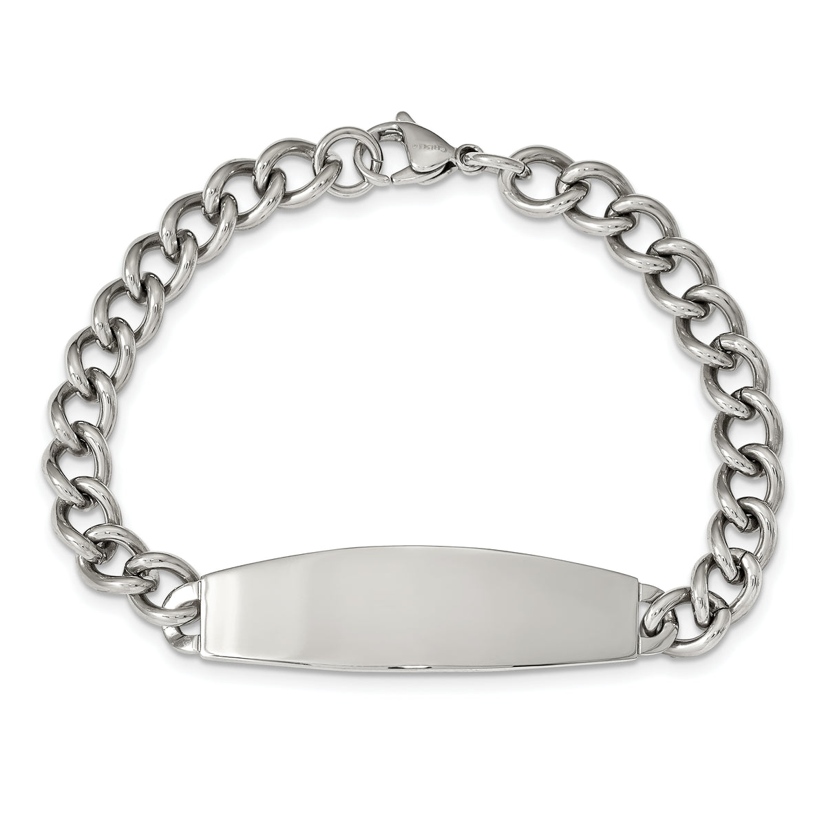 Chisel Brand Jewelry, Stainless Steel Polished ID 8.5in Bracelet